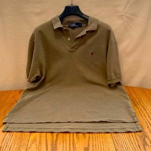Ralph Lauren Gray/Green Polo Shirt Size Large
